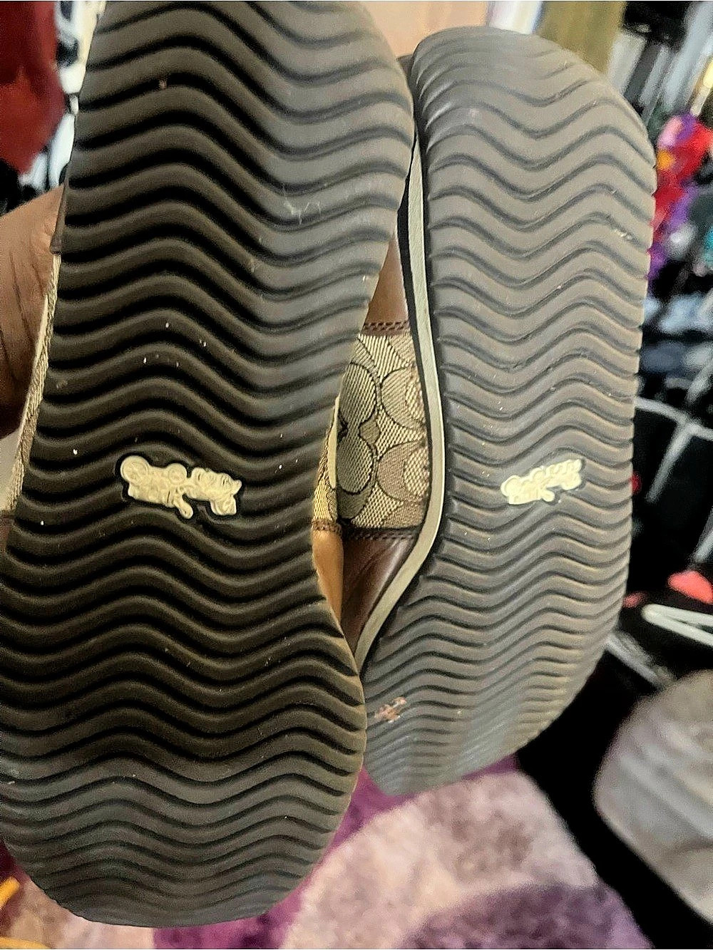 Coach Women's Brown & Black Sneakers - Picture 4 of 4
